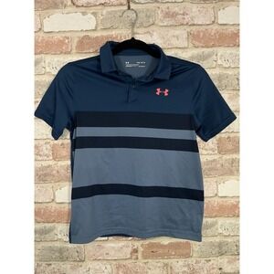 Under Armour Boys' Performance Stripe Polo Shirt Sz YLG
